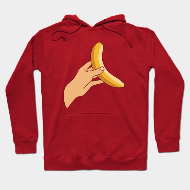 Hand Holding Banana Hoodie by KH Studio